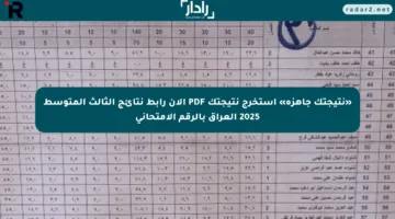 «نتيجتك جاهزة» استخرج نتيجتك PDF الآن رابط نتائج الثالث المتوسط 2025 العراق بالرقم الامتحاني